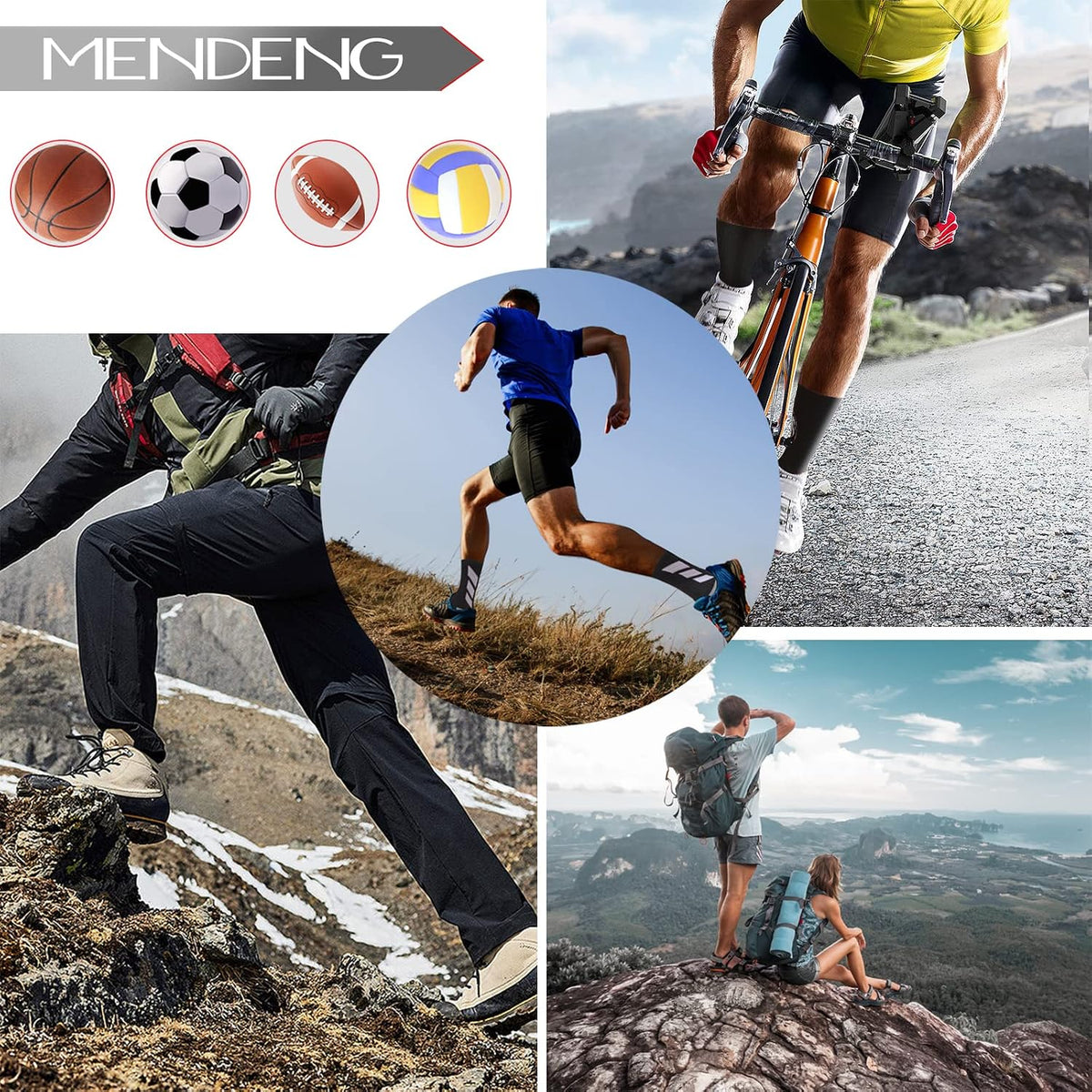 Mens Grip Socks Soccer for Men anti Slip Hospital Grippers Athletic Socks