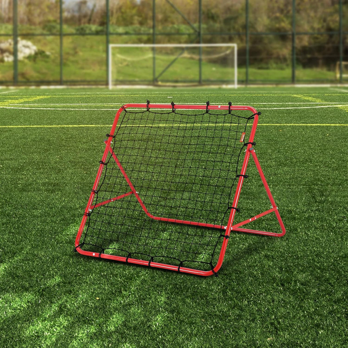 Soccer Rebounder Rebound Net, Kick-Back 100X100 Cm, Portable Football Training Gifts, Robust Goal Net, Aids & Equipment for Kids Teens & All Ages, Easy Set up & Perfect Storage