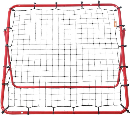Soccer Rebounder Rebound Net, Kick-Back 100X100 Cm, Portable Football Training Gifts, Robust Goal Net, Aids & Equipment for Kids Teens & All Ages, Easy Set up & Perfect Storage