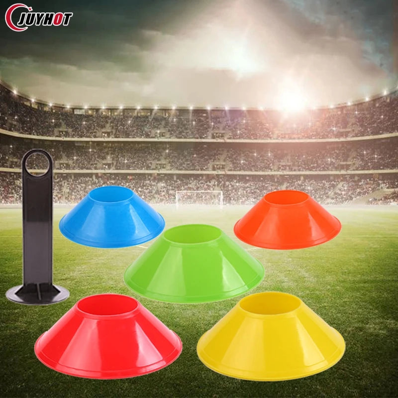 10Pcs Soccer Cone Set Football Training Equipment for Kid Pro Disc Cones Agility Exercise Obstacles Avoiding Sport Accessories