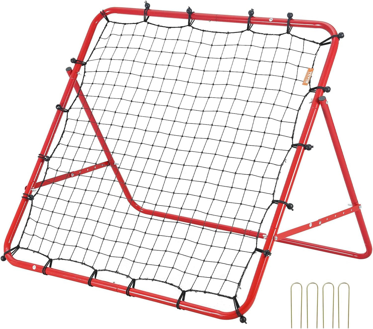 Soccer Rebounder Rebound Net, Kick-Back 100X100 Cm, Portable Football Training Gifts, Robust Goal Net, Aids & Equipment for Kids Teens & All Ages, Easy Set up & Perfect Storage