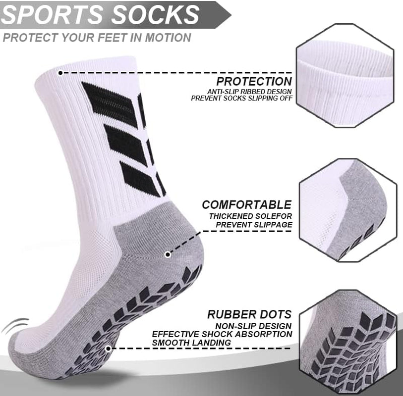 Mens Grip Socks Soccer for Men anti Slip Hospital Grippers Athletic Socks