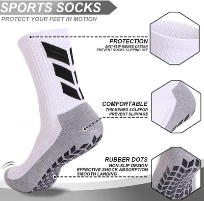 Mens Grip Socks Soccer for Men anti Slip Hospital Grippers Athletic Socks