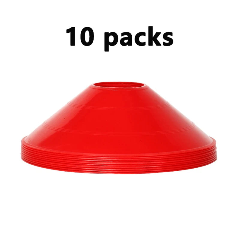 10Pcs Soccer Cone Set Football Training Equipment for Kid Pro Disc Cones Agility Exercise Obstacles Avoiding Sport Accessories