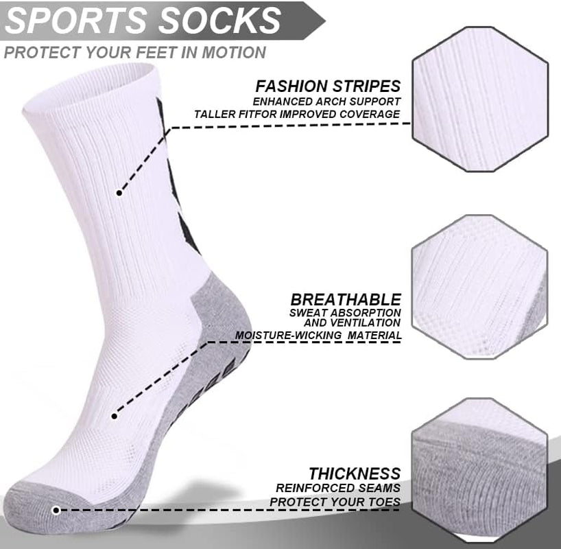 Mens Grip Socks Soccer for Men anti Slip Hospital Grippers Athletic Socks