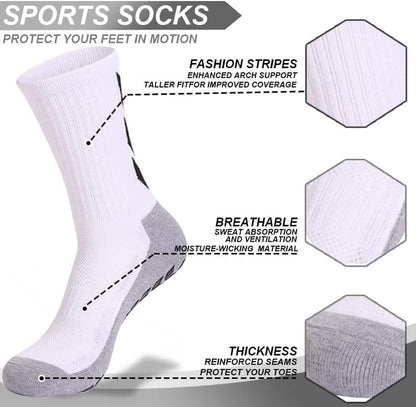 Mens Grip Socks Soccer for Men anti Slip Hospital Grippers Athletic Socks