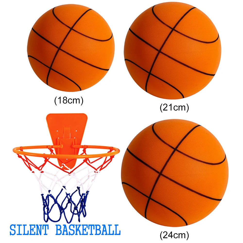 Kids Bouncing Mute Silent Basketball Squeezable Mute Bouncing Basketball Indoor Silent Ball Foam Basketball Bounce Football