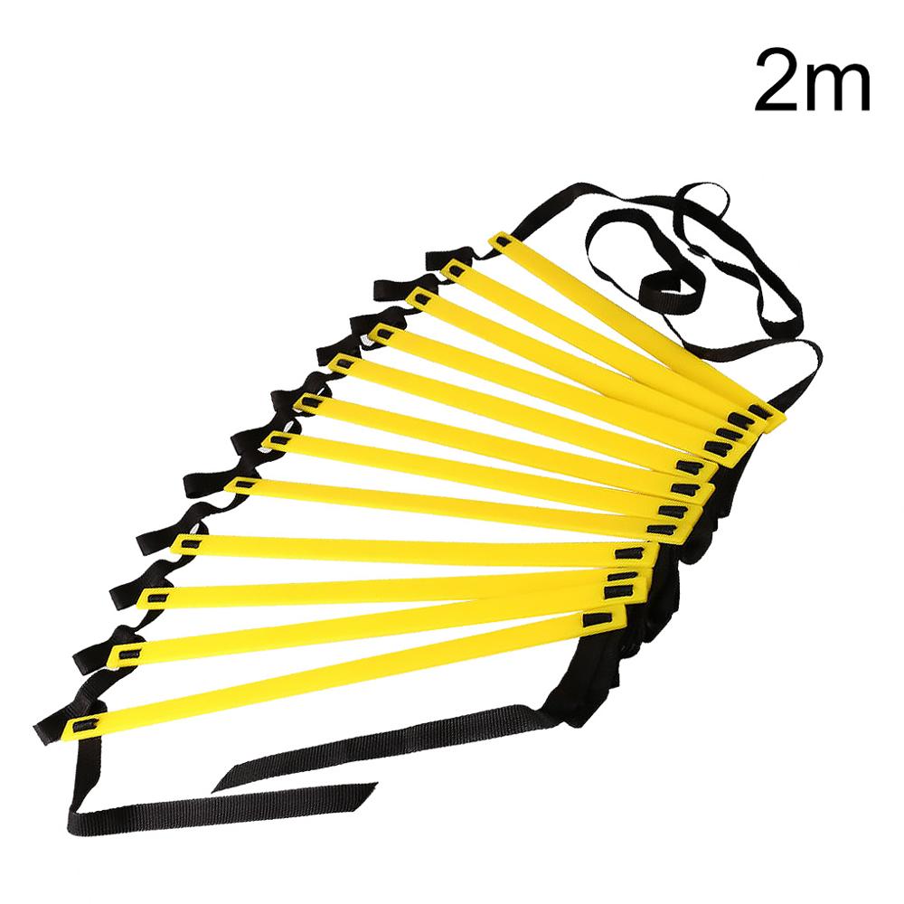 VeyaSports yellow agility training ladder with black nylon straps for fitness and speed drills