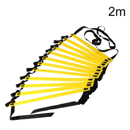 VeyaSports yellow agility training ladder with black nylon straps for fitness and speed drills